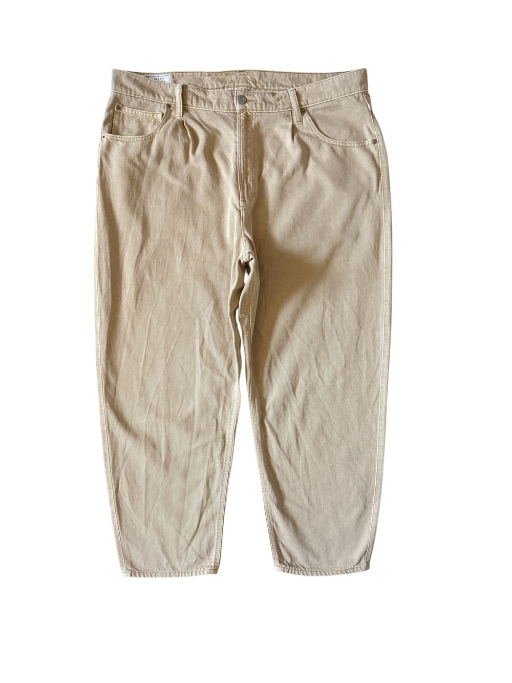 Gap High-Rise Barrel Casual Tapered Jeans in Sandstorm Size 32